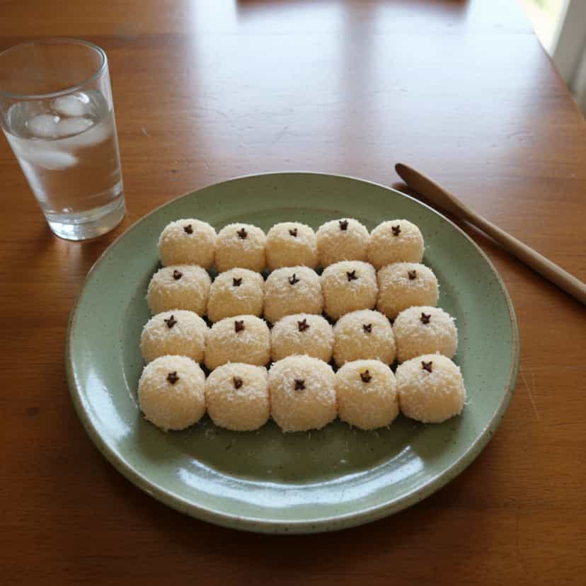 Foto deliciosa de Brigadeiro Branco de Coco Cremoso pronta para servir - Outras Receitas