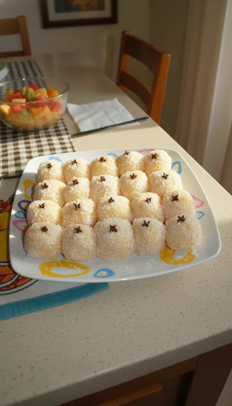 Foto deliciosa de Brigadeiro Branco de Coco pronta para servir - Outras Receitas
