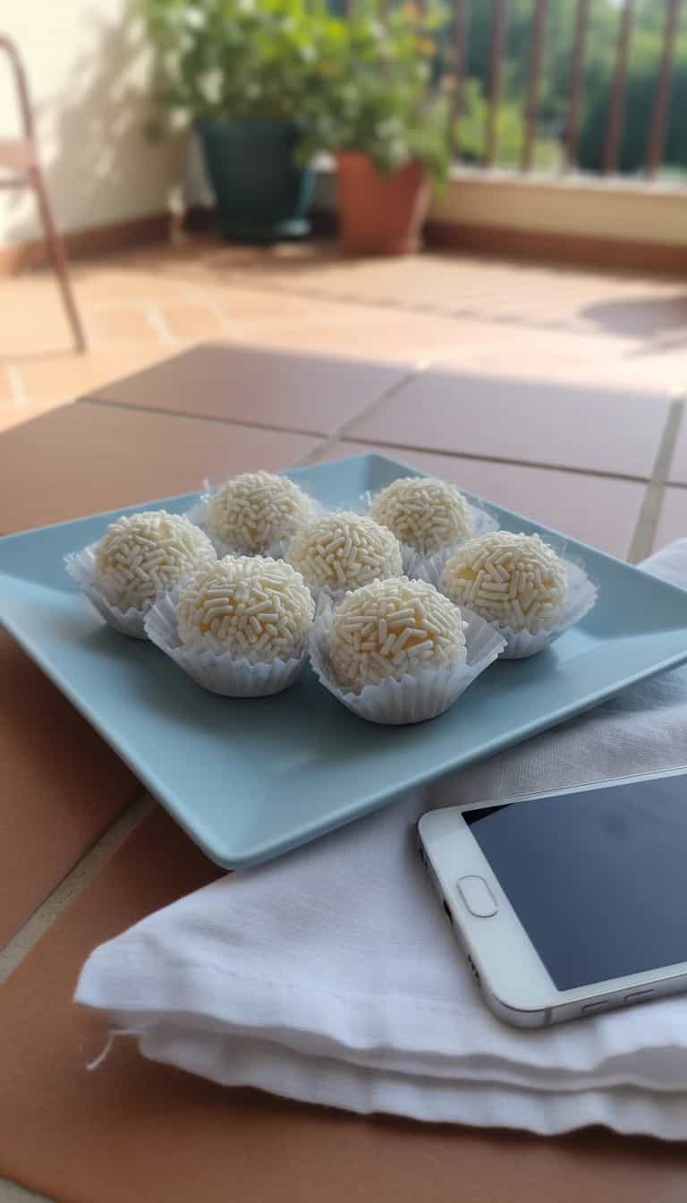 Foto deliciosa de Brigadeiro Branco Fácil e Rápido pronta para servir - Outras Receitas