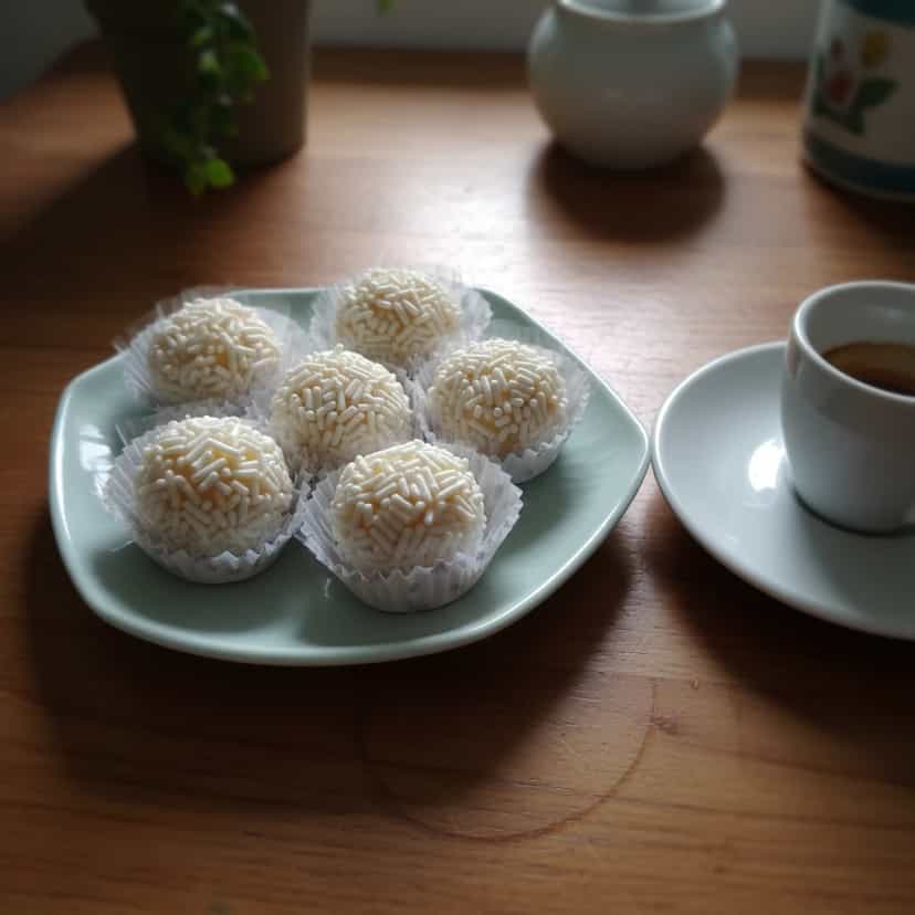 Foto deliciosa de Brigadeiro branco fácil e rápido pronta para servir - Outras Receitas