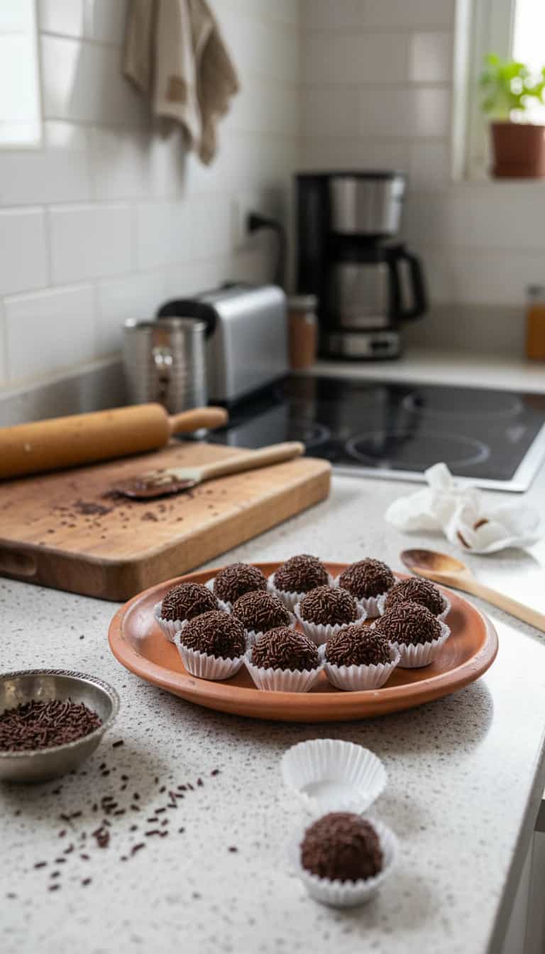 Foto deliciosa de Brigadeiro Cremoso de Feijão Preto pronta para servir - Outras Receitas