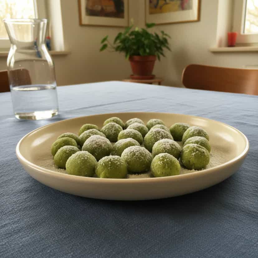 Foto deliciosa de Brigadeiro de Erva-Cidreira pronta para servir - Sem Assar