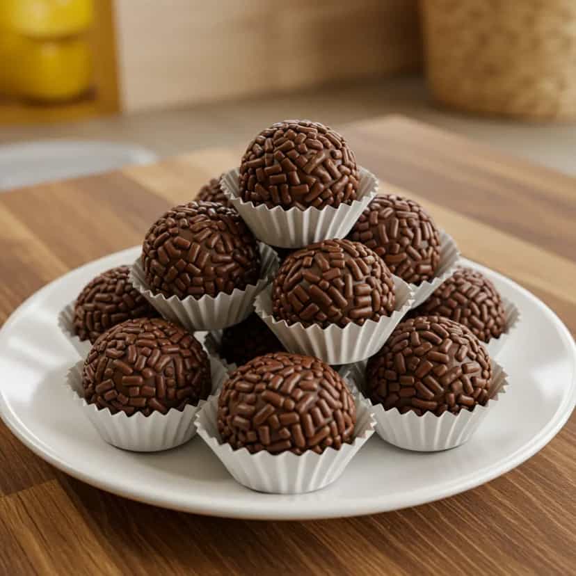 Foto deliciosa de Brigadeiro de Leite Ninho sem fogão pronta para servir - Outras Receitas