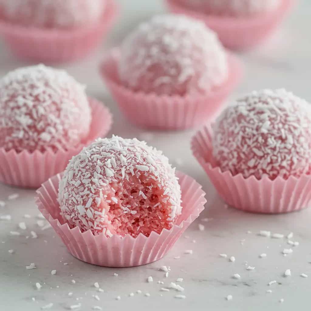 Brigadeiro Rosa Diet com Coco