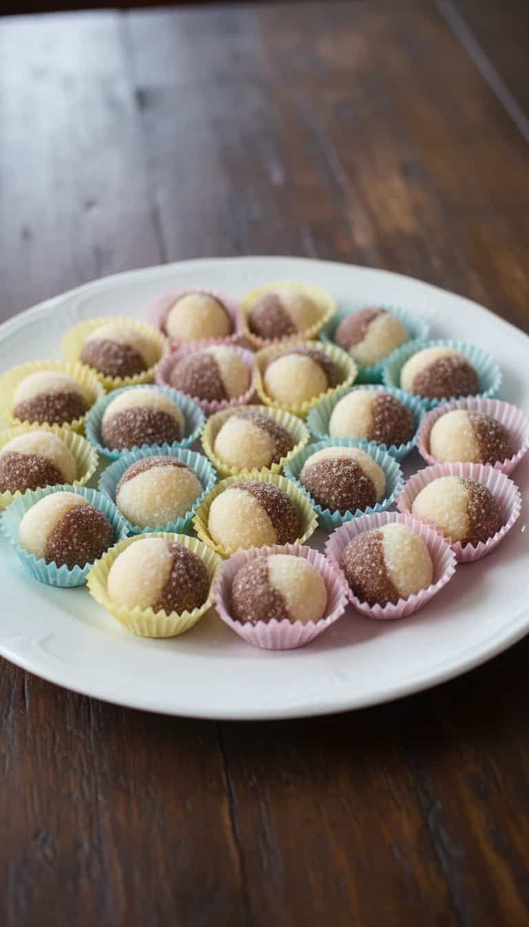 Foto deliciosa de Brigadeiros Meio a Meio: Branco e Preto pronta para servir - Outras Receitas