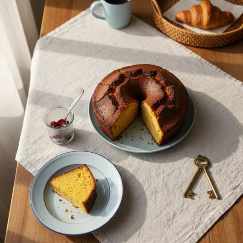 Foto deliciosa de Broa de Fubá Caseira pronta para servir - Lanches de Padaria