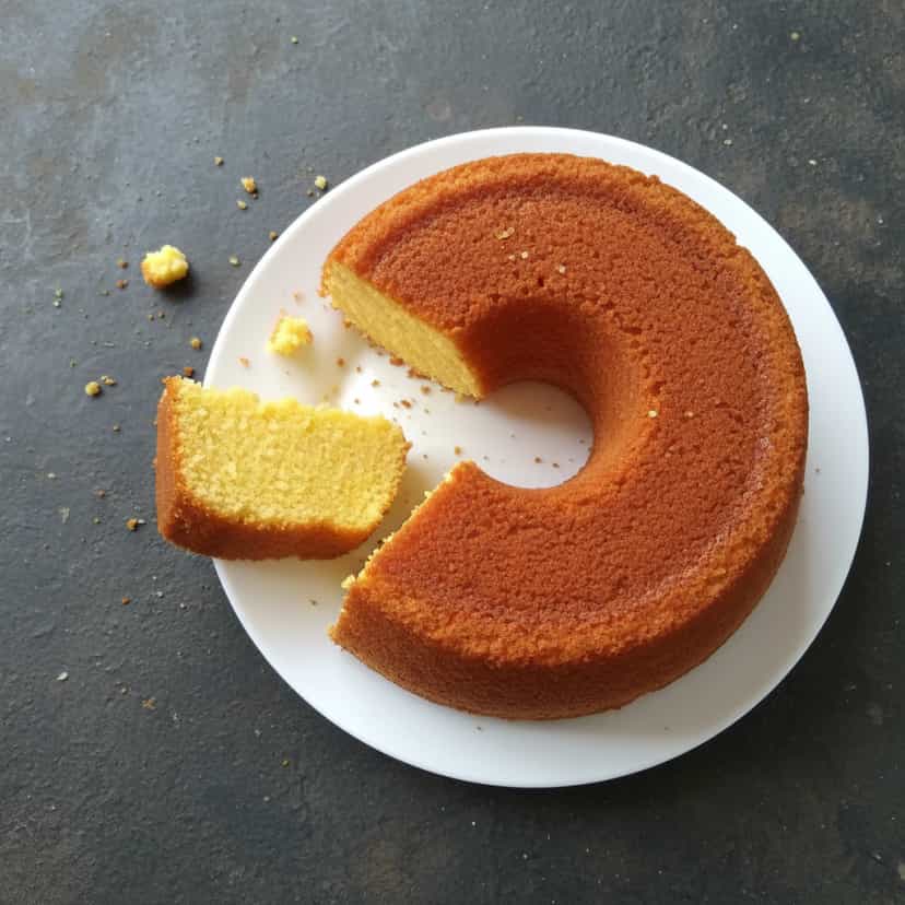 Foto deliciosa de Broa de Fubá com Kefir pronta para servir - Lanches de Padaria