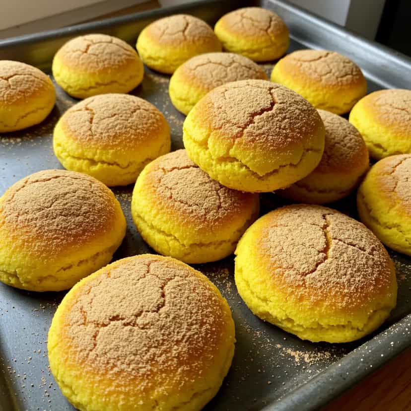 Foto deliciosa de Broa de Fubá com Queijo pronta para servir - Lanches de Padaria