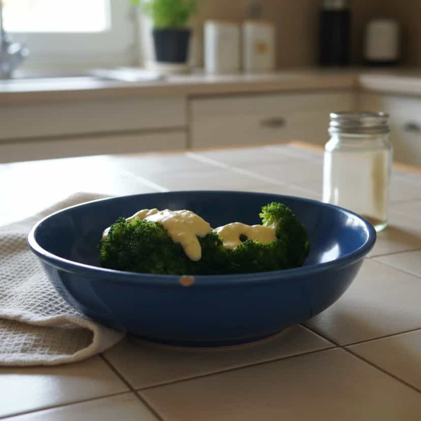 Foto deliciosa de Brócolis ao Creme de Milho pronta para servir - Almoço & Jantar