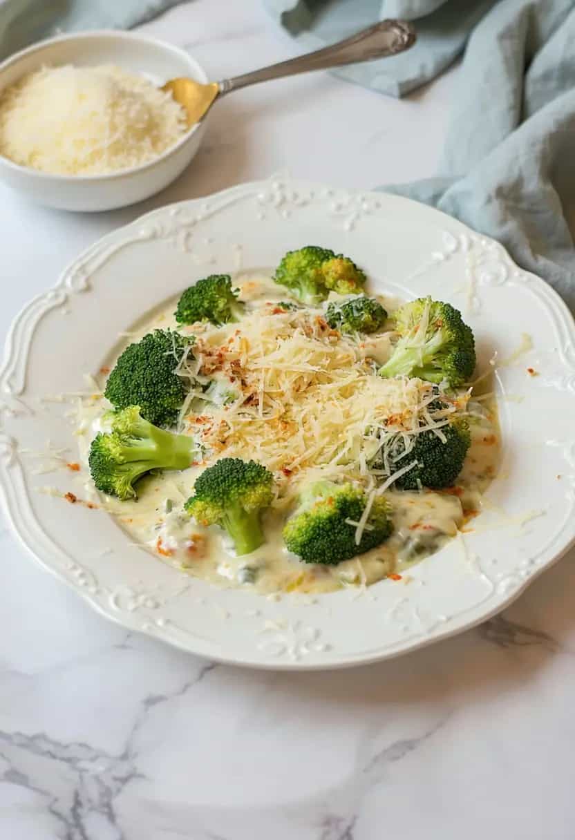 Brócolis Gratinado com Molho Branco