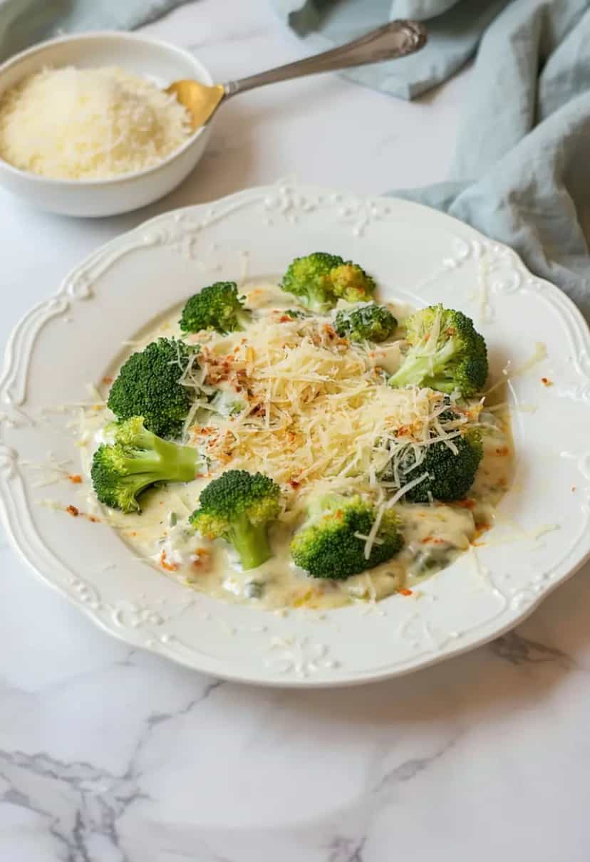 Foto deliciosa de Brócolis Gratinado com Molho Branco pronta para servir - Outras Receitas