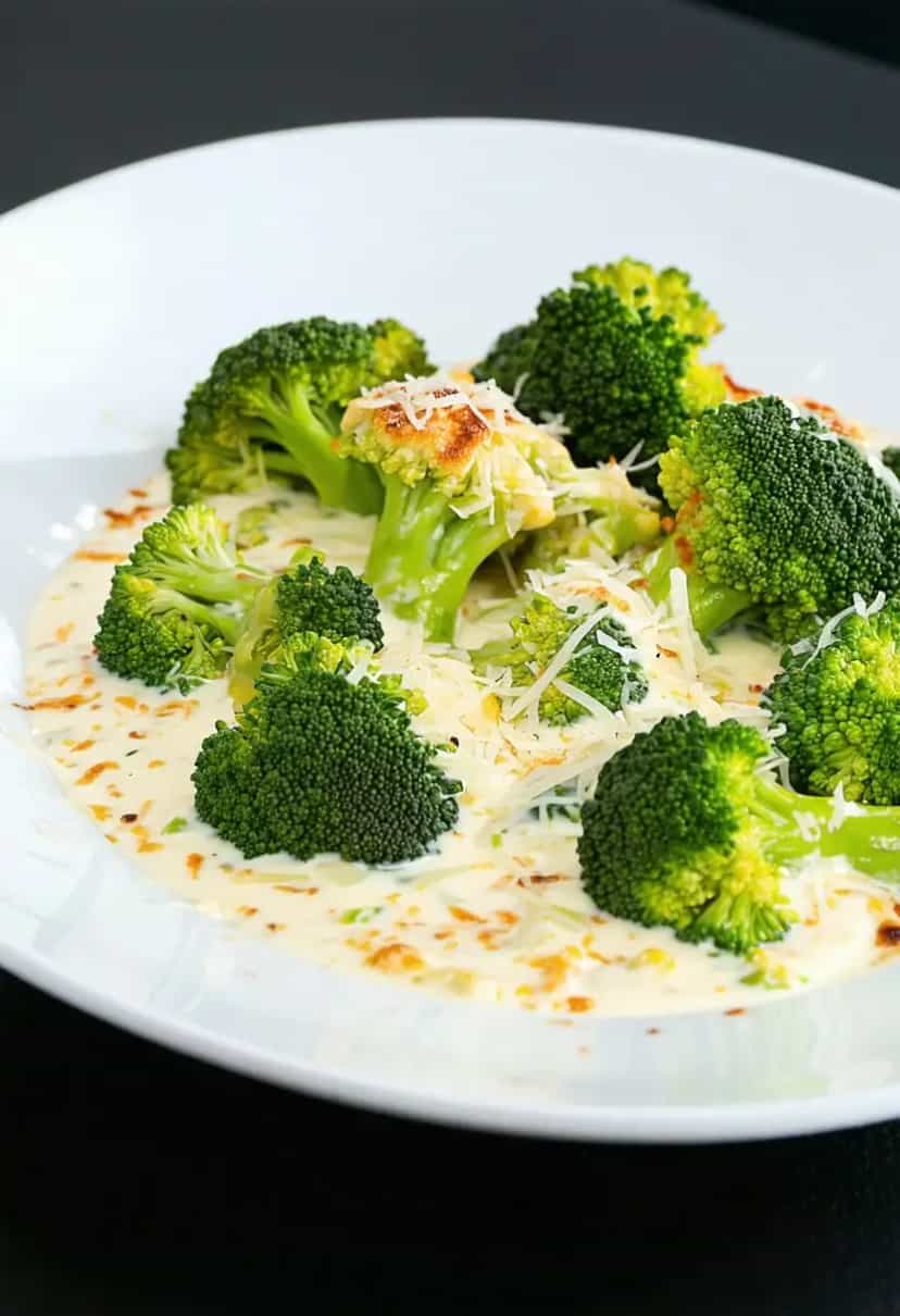 Foto deliciosa de Brócolis Gratinado com Molho Branco pronta para servir - Almoço & Jantar
