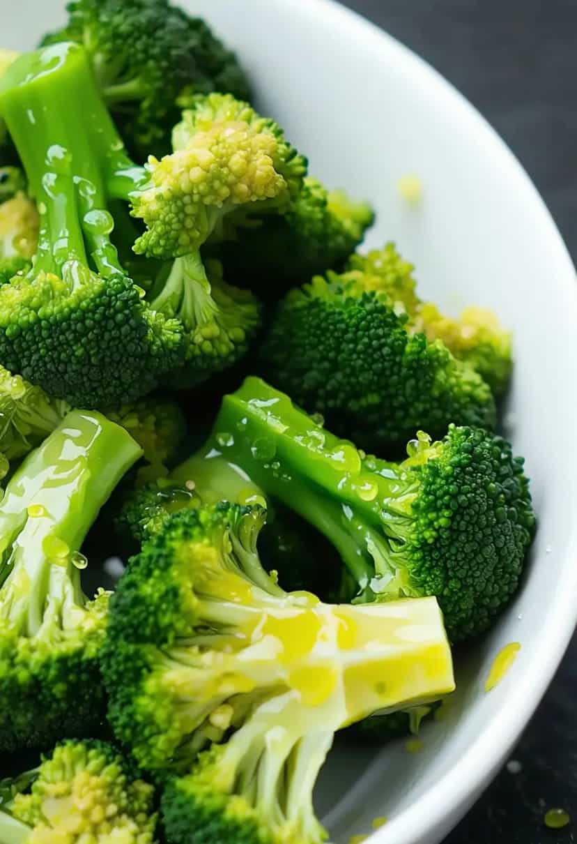 Foto deliciosa de Brócolis no vapor com limão pronta para servir - Receitas Saudáveis