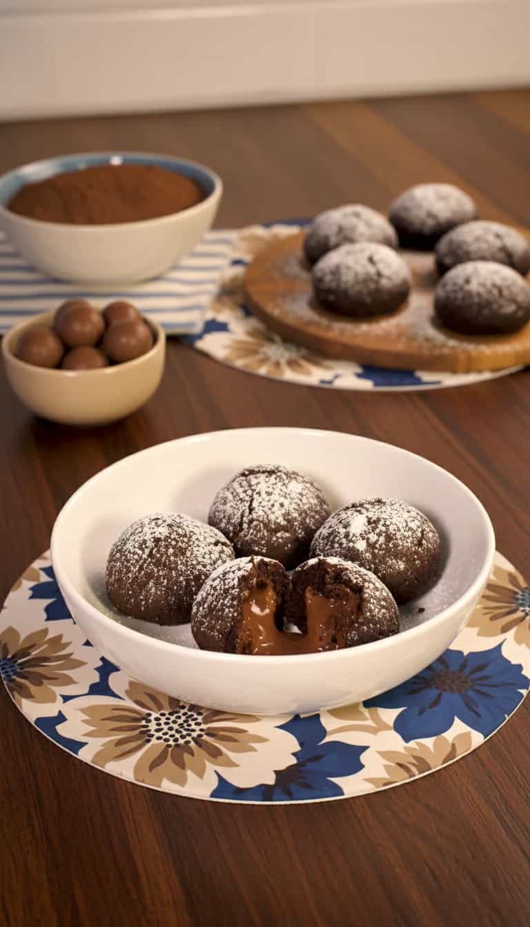 Foto deliciosa de Brownie Bombas de Trufa pronta para servir - Brownies & Cookies