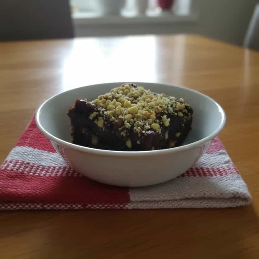 Foto deliciosa de Brownie de Banana e Cacau pronta para servir - Brownies & Cookies