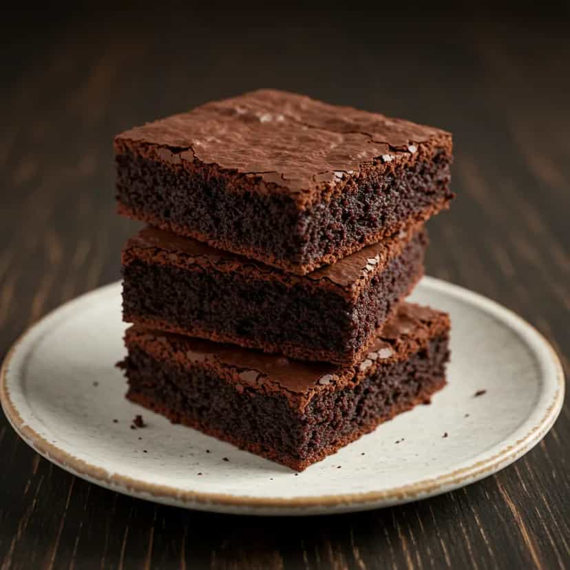 Foto deliciosa de Brownie de Chocolate 70% Cacau pronta para servir - Brownies & Cookies