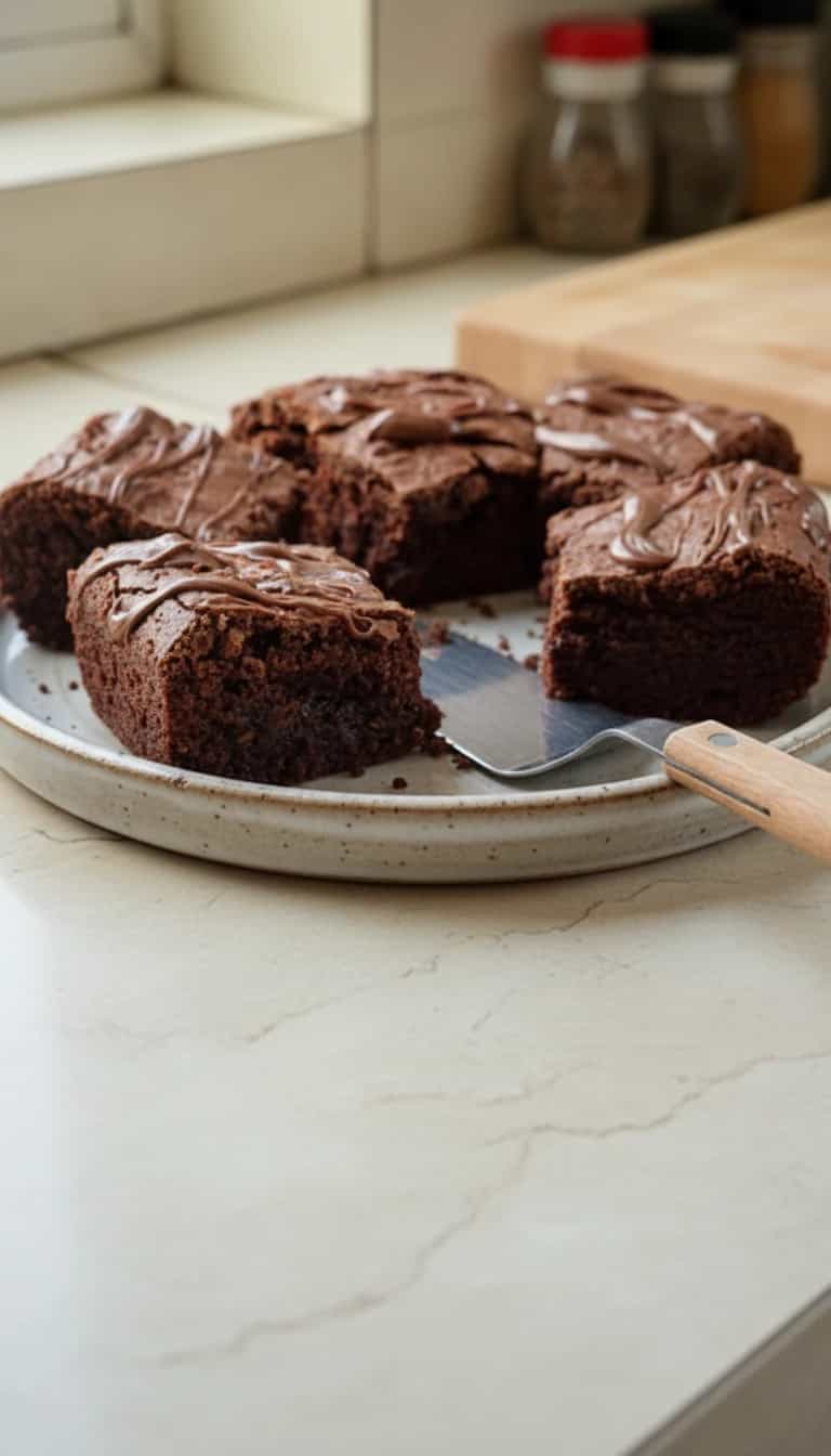 Foto deliciosa de Brownie fácil de cacau pronta para servir - Brownies & Cookies