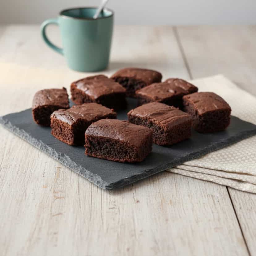 Foto deliciosa de Brownie Fit de Abóbora e Cacau pronta para servir - Brownies & Cookies