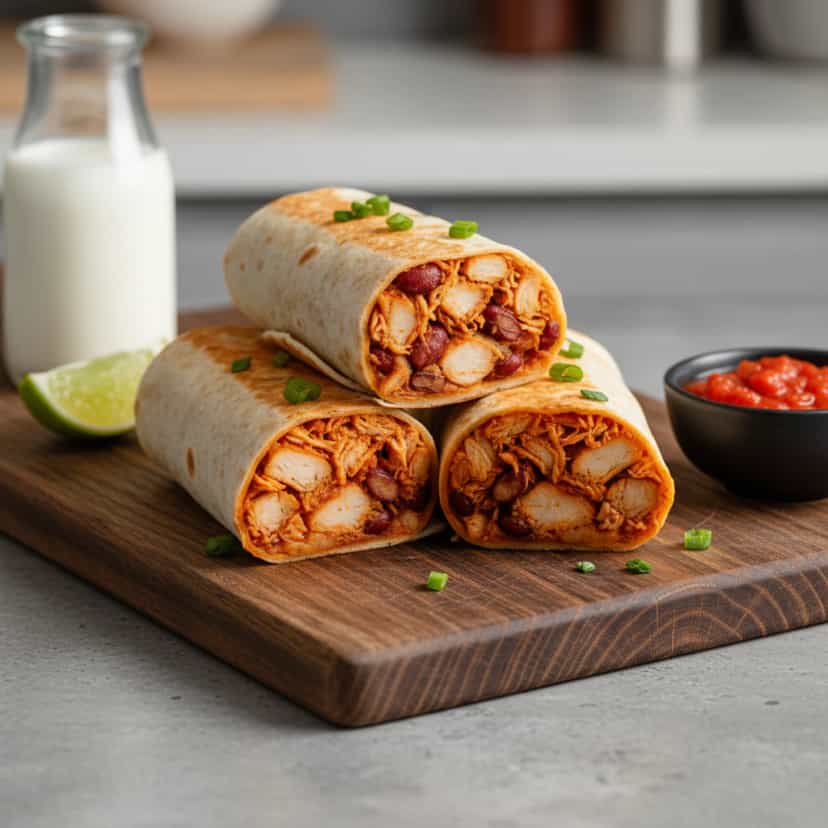 Foto deliciosa de Burrito de Frango pronta para servir - Carnes & Frango