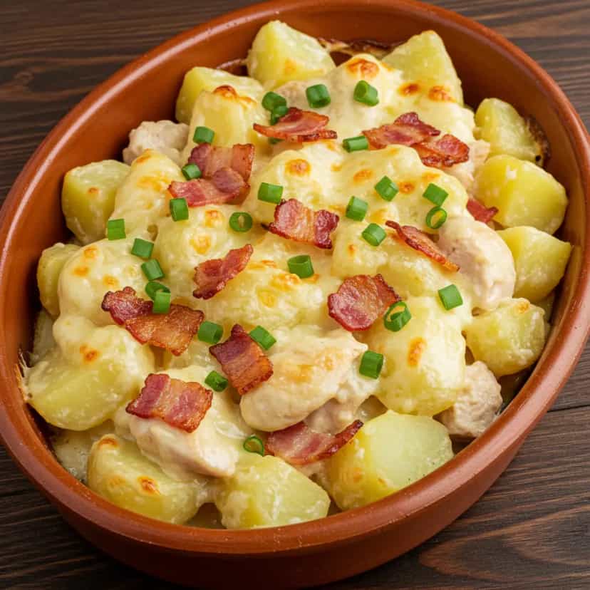 Foto deliciosa de Caçarola de Frango Cremosa pronta para servir - Carnes & Frango