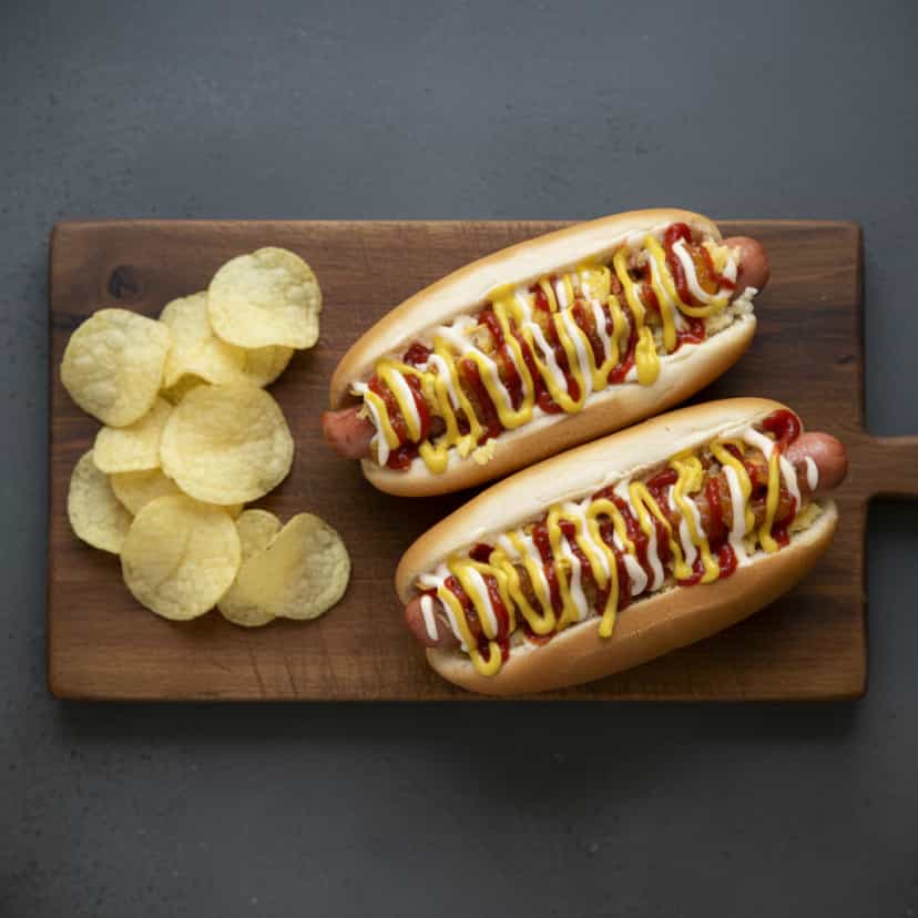 Foto deliciosa de Cachorro-Quente Completo Brasileiro pronta para servir - Lanches de Padaria