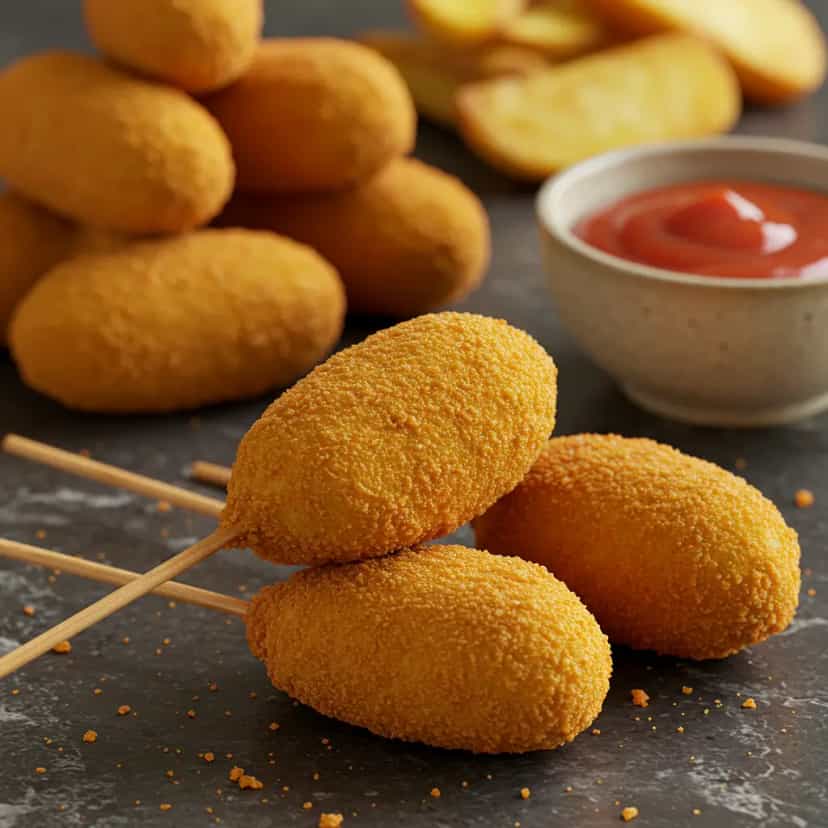 Foto deliciosa de Cachorro-Quente Frito pronta para servir - Salgadinhos
