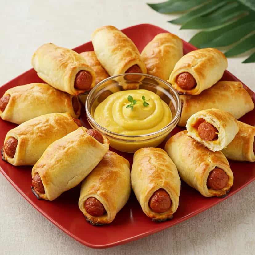 Foto deliciosa de Cachorro-Quente no Forno pronta para servir - Salgadinhos