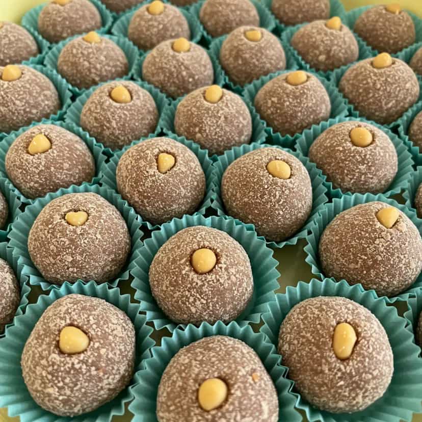 Foto deliciosa de Cajuzinhos de Amendoim pronta para servir - Snacks Assados