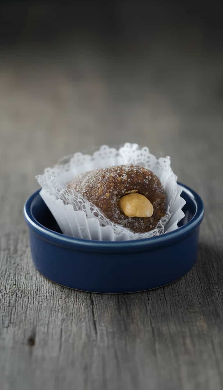 Foto deliciosa de Cajuzinhos de Amendoim com Chocolate pronta para servir - Snacks Assados