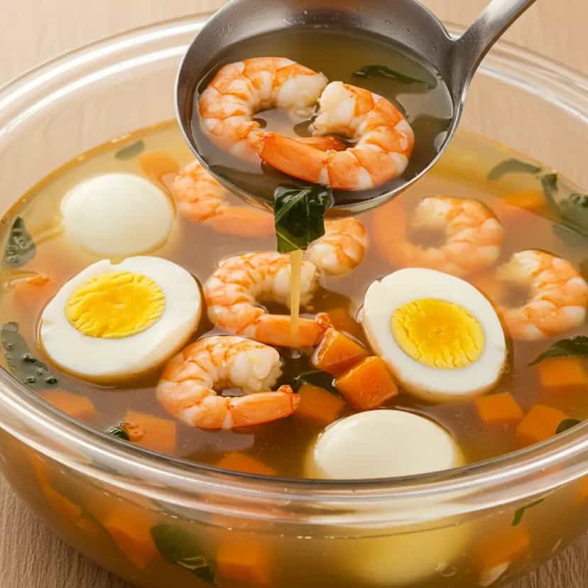 Foto deliciosa de Caldo de Camarão Delicioso pronta para servir - Outras Receitas