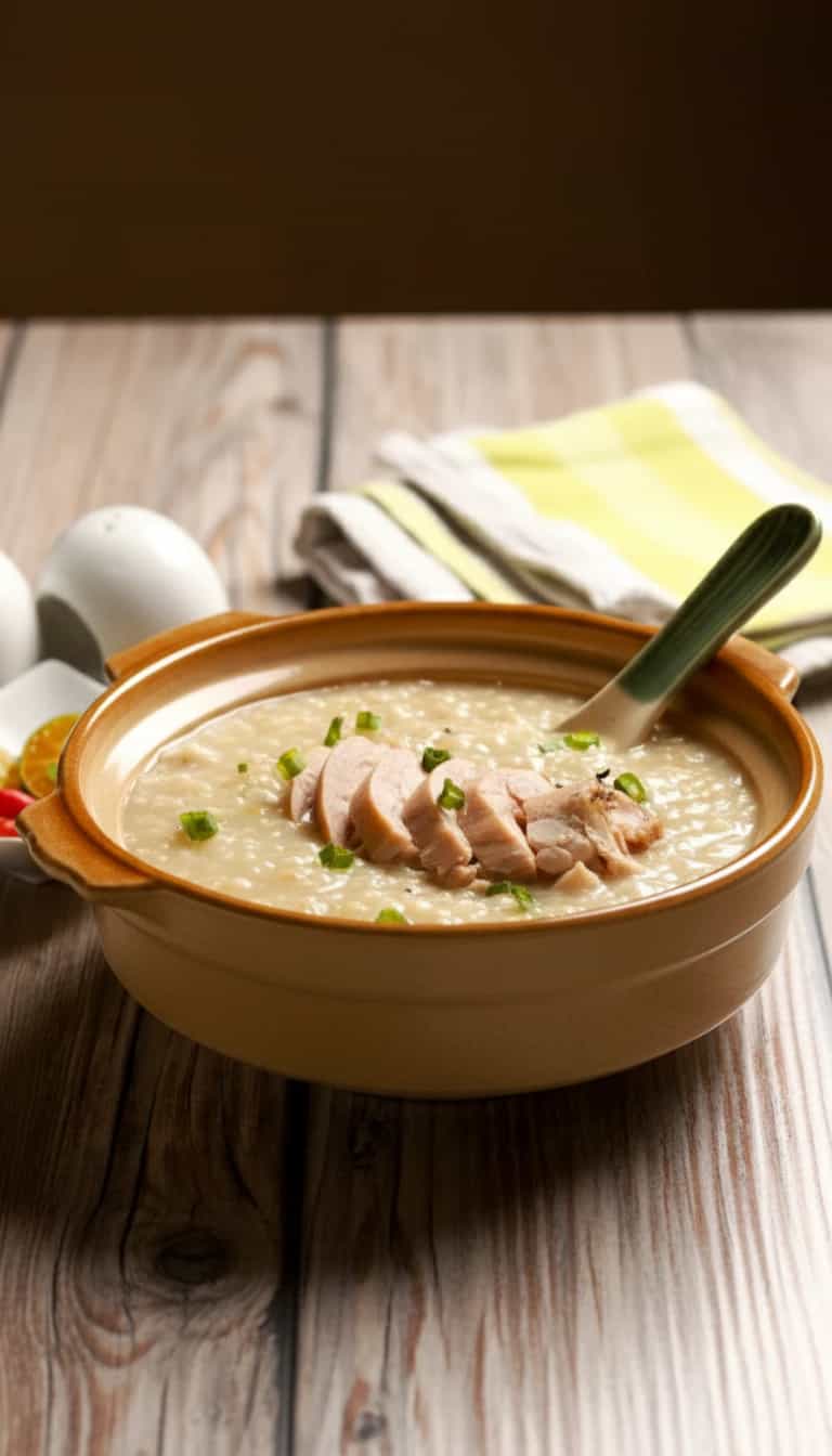 Foto deliciosa de Caldo de Frango Cremoso com Mandioca pronta para servir - Sopas & Caldos