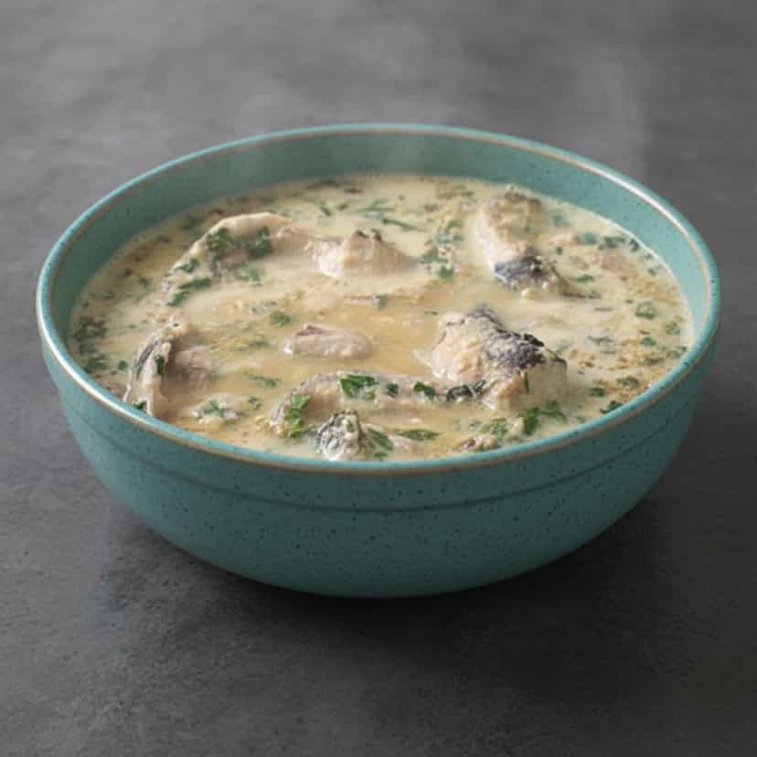 Foto deliciosa de Caldo Nutritivo de Peixe pronta para servir - Sopas & Caldos