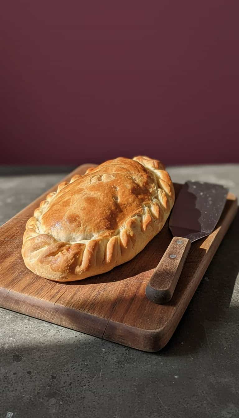 Foto deliciosa de Calzone de Presunto e Mussarela pronta para servir - Pizzas & Salgados