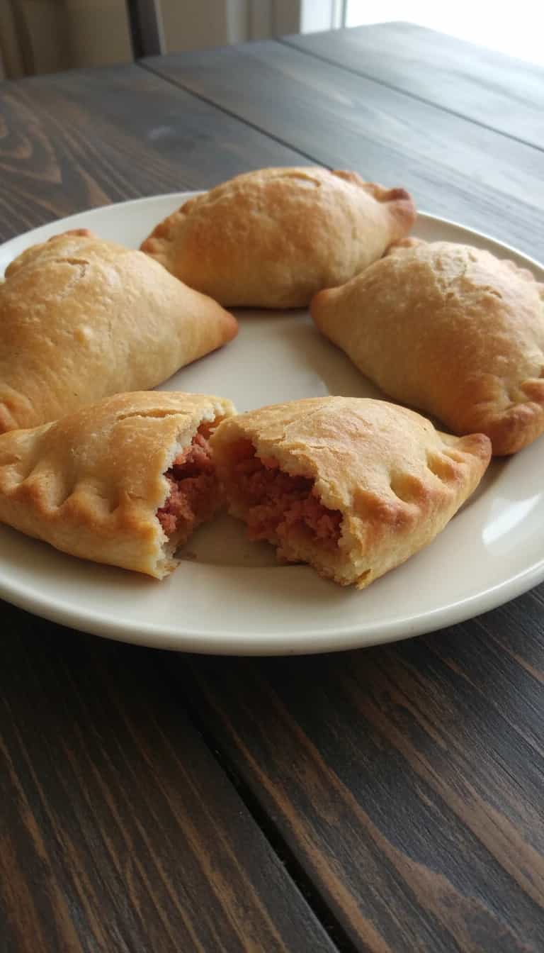 Foto deliciosa de Calzone de Presunto e Mussarela pronta para servir - Salgadinhos