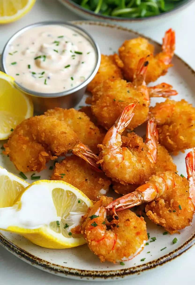 Camarão à Milanesa Crocante