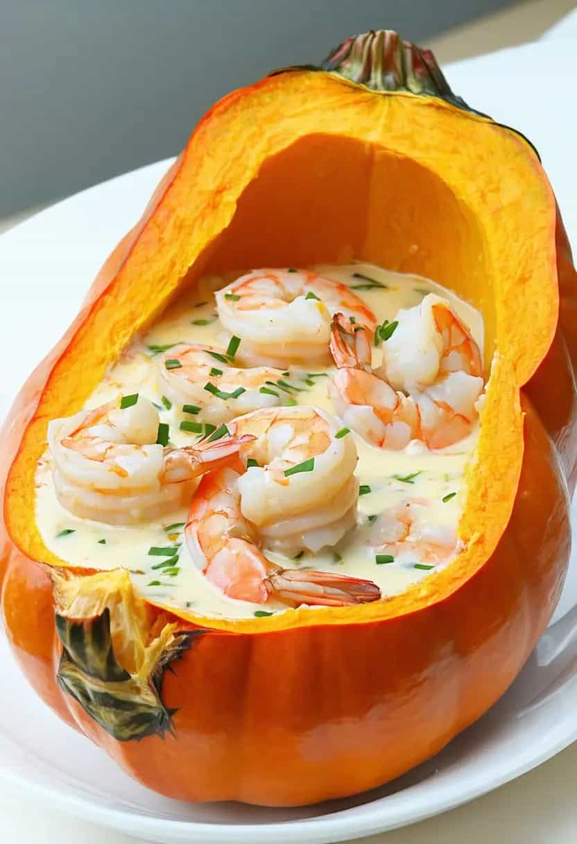 Camarão na Moranga Cremoso