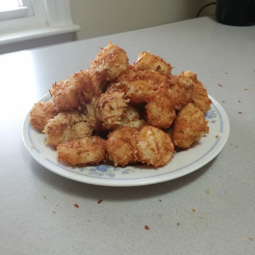 Foto deliciosa de Camarões à Romana pronta para servir - Salgadinhos