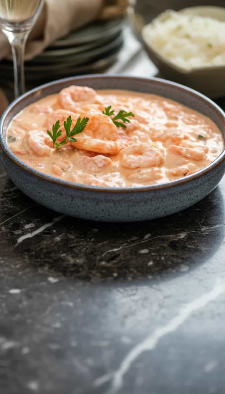 Foto deliciosa de Camarões ao Creme de Leite pronta para servir - Outras Receitas