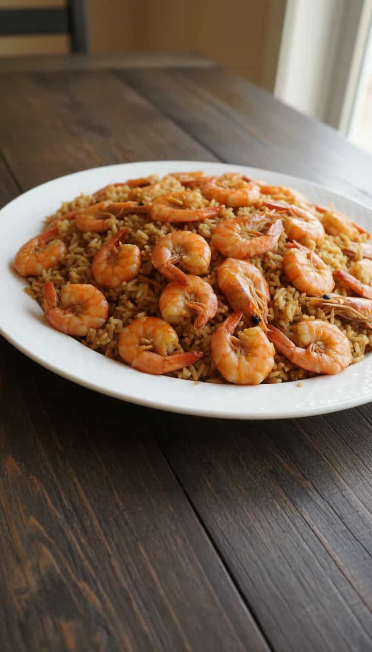 Foto deliciosa de Camarões ao Leite de Coco Gratinados pronta para servir - Peixes & Frutos do Mar