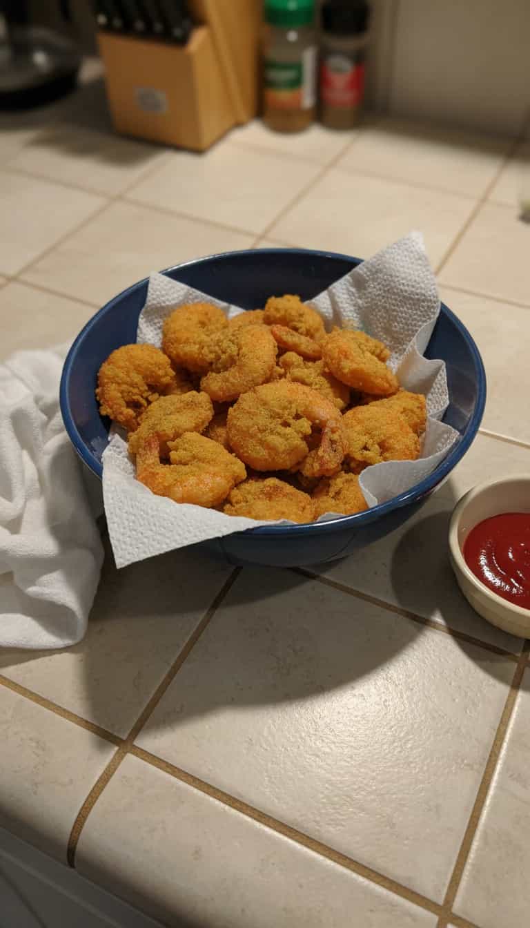 Foto deliciosa de Camarões Empanados com Farinha e Fubá pronta para servir - Outras Receitas