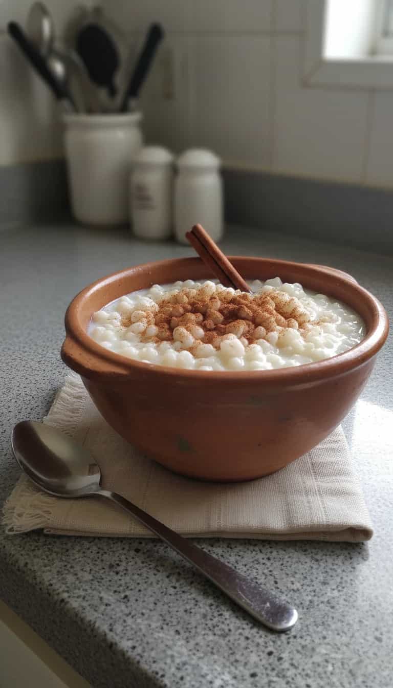 Foto deliciosa de Canjica Cremosa de Coco pronta para servir - Pudins & Cremes