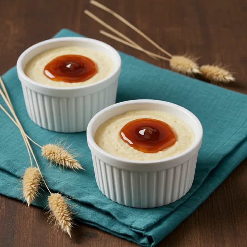 Foto deliciosa de Canjica Cremosa de Doce de Leite pronta para servir - Pudins & Cremes