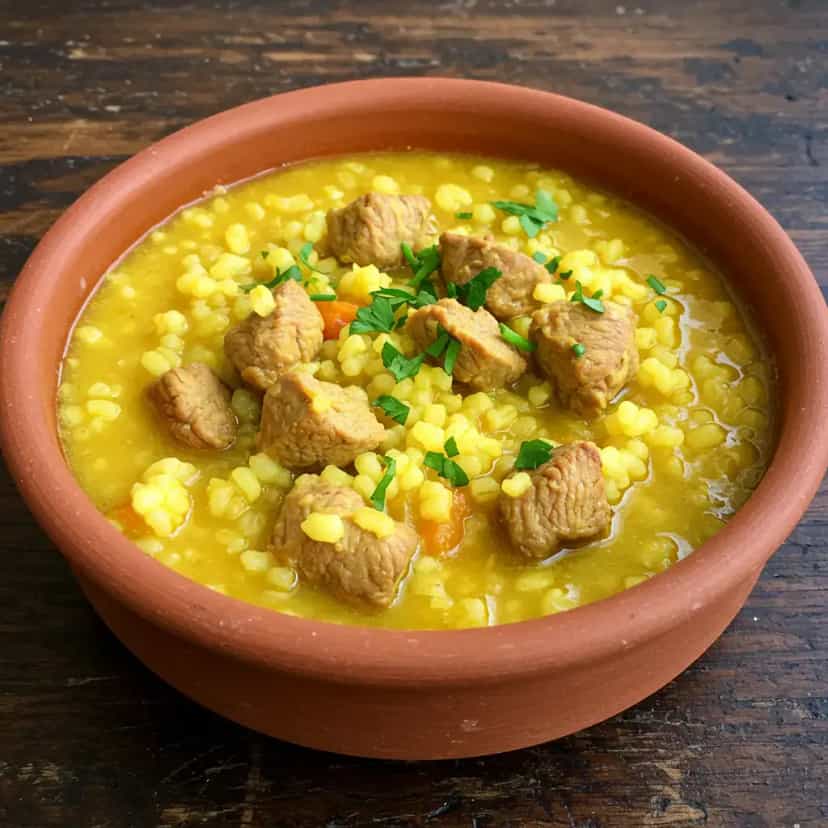 Foto deliciosa de Canjiquinha com Carne de Porco pronta para servir - Pratos Brasileiros Icônicos