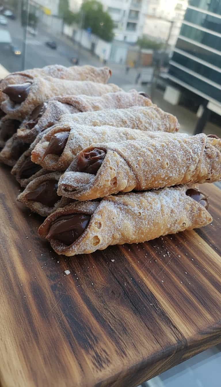 Foto deliciosa de Cannoli de Chocolate pronta para servir - Outras Receitas