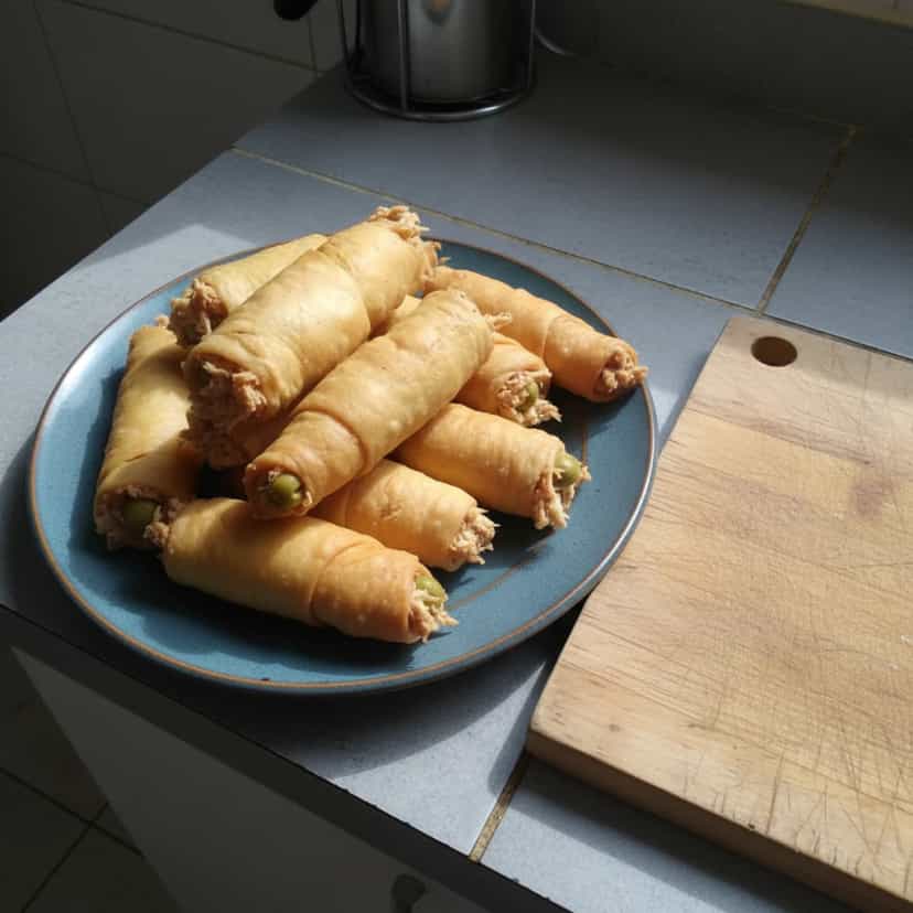 Foto deliciosa de Canudinhos de Rabo de Tatu pronta para servir - Snacks Assados