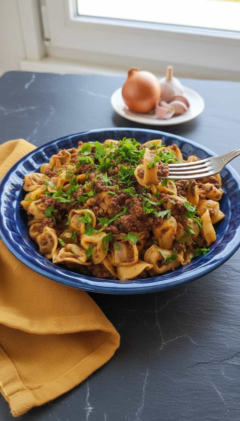 Foto deliciosa de Capeletti à Bolonhesa pronta para servir - Massas & Macarrão