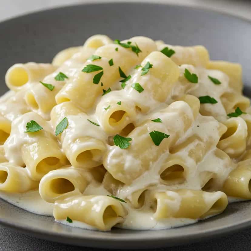 Foto deliciosa de Capellini ao Molho Branco Cremoso pronta para servir - Massas & Macarrão