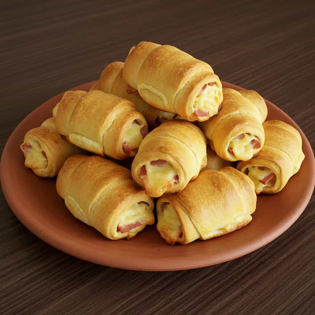 Caracois de Presunto e Queijo Caseiros