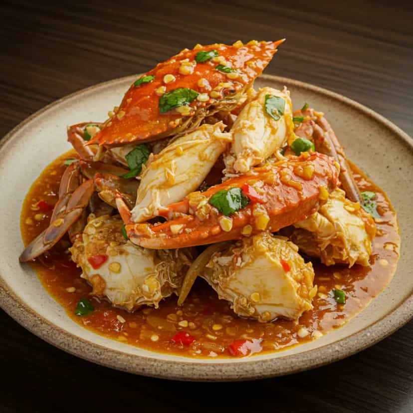 Foto deliciosa de Caranguejo Cozido ao Molho Carioca pronta para servir - Peixes & Frutos do Mar