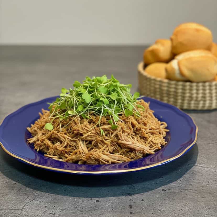Foto deliciosa de Carne de Porco Desfiada pronta para servir - Carnes & Frango